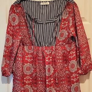 Casual dress size Large, Red, white and blue in color